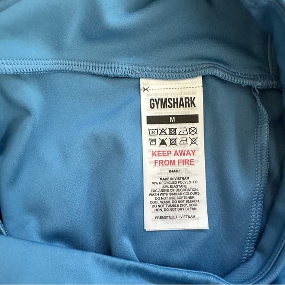 Gymshark Power Tight Shorts Blue size medium M - Picture 6 of 6